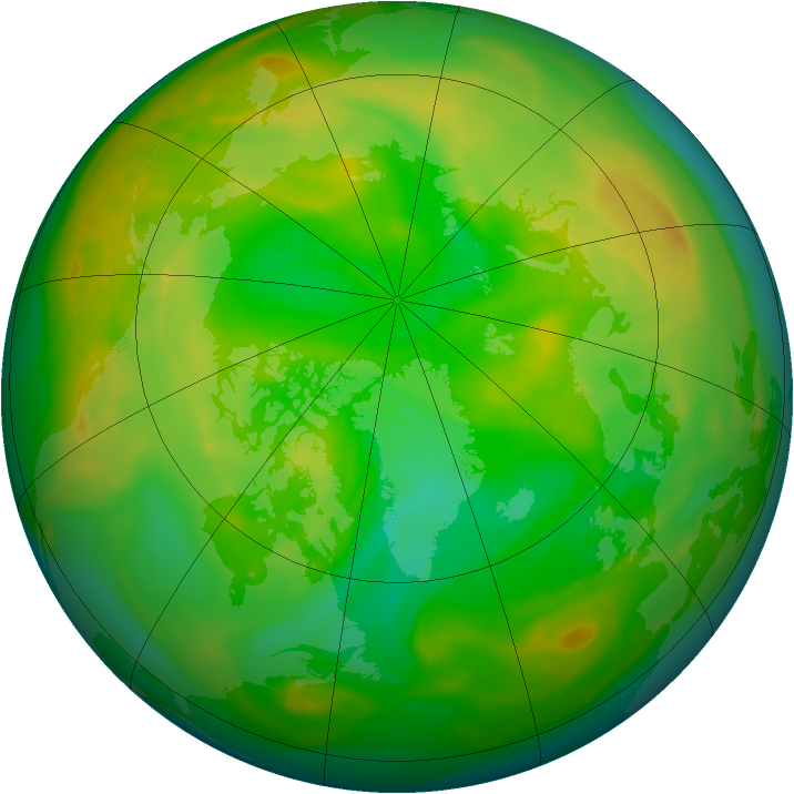 Arctic ozone map for 11 June 2007